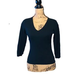 Worthington black 3/4 sleeve sweater S